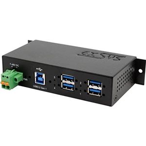 Exsys - EX-1185HMVS-2 - USB-hub - Zwart - 4 Poorten - 15KV ESD Beveiliging