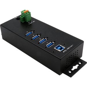 Exsys - EX-1186HMVS-2 - USB-hub - Zwart - 4 Poorten - USB 3.2 Gen 1