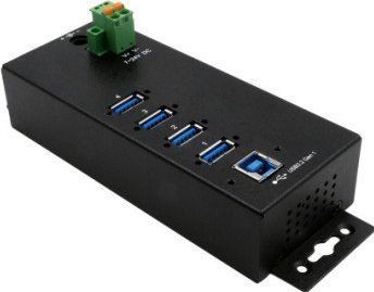EXSYS EX-1186HMVS-2 4-poorts USB 3.2 Gen 1 HUB met 15KV ESD-overspanningsbeveiliging - zwart EX-1186HMVS-2