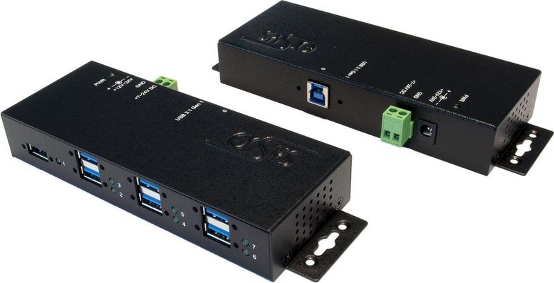 Exsys - EX-1189HMVS-3 - USB-hub - Zwart - 7 Poorten - 15KV ESD Beveiliging