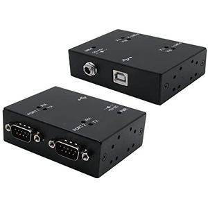 Exsys - EX-13072HM - USB 2.0 naar 2S Seriële RS-232 Poorten - Metalen Behuizing - FTDI Chipset