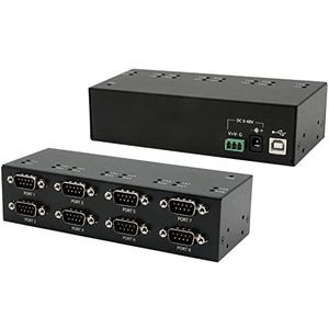 Exsys - EX-13078HM - USB 2.0 naar 8S Seriële RS-232 Poorten - Metalen Behuizing - FTDI Chipset