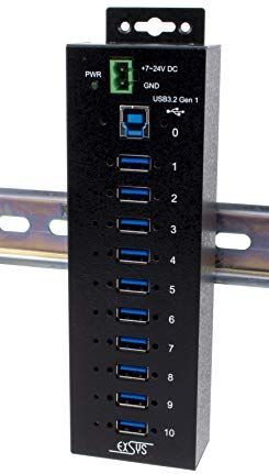 EXSYS EX-1510HMVS USB 3.2 Gen1 Managed Hub - Zwart - Met 15KV ESD-overspanningsbeveiliging