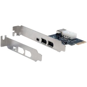 Exsys GmbH PCI-Express FireWire 1394a kaart met 3+1 poorten (via), Controlekaart