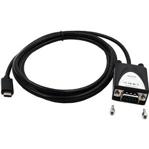 EXSYS EX-2311-2IS kabeladapter RS-232 USB C zwart - adapter voor kabel (RS-232, USB C, stekker/stekker, 1,8 m, zwart)