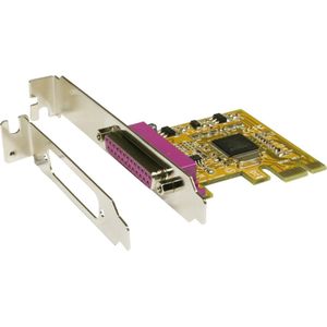 EXSYS - EX-44001 - PCI-Express Parallelle Kaart - Meerkleurig - Inclusief LowProfile Beugel