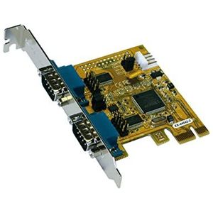 EXSYS EX-44042-2 PCI Express x1 kaart 2x serieel RS-232 - meerkleurig EX-44042-2