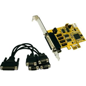 EX-44044-2 PCI-Express I/O-kaart - 4 Seriële Poorten - RS-232 - Plug-and-Play