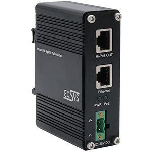 Exsys Industriële PoE+ Gigabit Injector 60W (PoE-injector), Netwerk accessoires