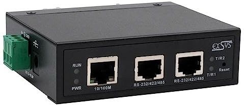 Exsys - EX-61002 - Seriële Apparatenserver - 2x RS232/422/485 - Netwerkapparatuur