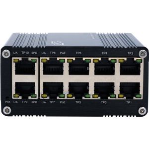 Exsys - EX-62025PoE - Netwerkschakelaar - Zwart - 10 Poorten - Gigabit PoE