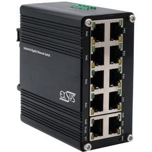 EXSYS - EX-62025 - Industriële Ethernet Switch - Zwart - Mini 10-poorts