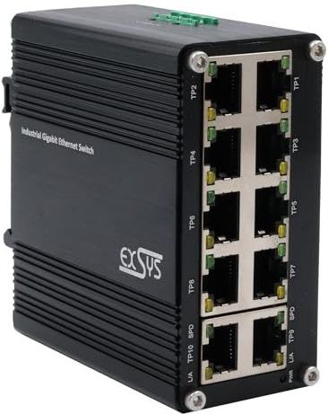 EXSYS - EX-62025 - Industriële Ethernet Switch - Zwart - Mini 10-poorts