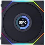 Lian Li UNI FAN TL LCD ARGB Black 3 pack 120mm CFM 300 1900 RPMdBA" LCD Scherm incl. controller FDB 4 pin PMW