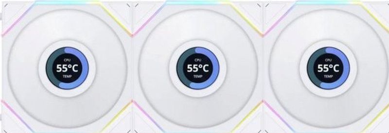 Lian Li UNI FAN TL 120 Reverse - Ventilatorhuis - Wit - 3-pack - 120mm - 64 CFM - 350 - 1600 RPM - 29.4 dBA