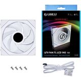 Lian Li UNI FAN TL Reverse White 120mm 64 CFM 350 1600 RPM.4 dBA FDB 4 pin PMW" LCD Scherm wit