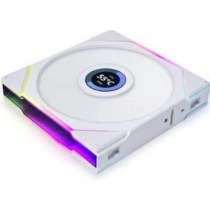 Lian Li UNI FAN TL Reverse White 120mm 64 CFM 350 1600 RPM.4 dBA FDB 4 pin PMW" LCD Scherm wit