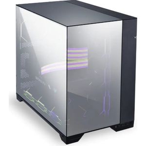 Lian Li O11 Vision - Midtowermodel - E-ATX, Mini-ITX, Micro-ATX, ATX - geen voeding (ATX) - Steel, Aluminium, Tempered Glass - chroom, zwart