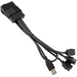 Lian-Li PW-U2TPAB USB-hub - Zwart - USB 2.0 - 0.60 m