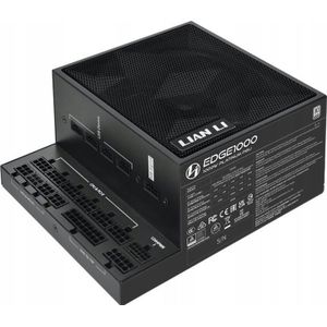 Lian Li EDGE 1000W Black - Voeding - ATX12V 3.0, ATX12V 3.1 - 80 PLUS Platinum - 1000 Watt - Modulair - 100-240V - Actieve PFC - PCIe 5.1 - 120mm FDB Fan - L-vormig - USB-Hub 4x USB 2.0 - zwart