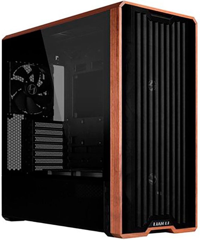 LANCOOL 217 - Midi-Tower Behuizing - Zwart - Hout - Vijf Ventilatoren