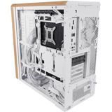 Lian Li - LANCOOL 217 - Midi Tower Behuizing - Wit - Houtaccenten - Vijf Ventilatoren