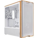 Lian Li - LANCOOL 217 - Midi Tower Behuizing - Wit - Houtaccenten - Vijf Ventilatoren