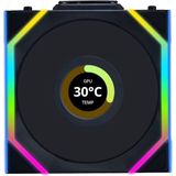 Lian Li - UNI FAN SL120 LCD - Case Fan - Zwart - 120 mm - Draadloze Controller