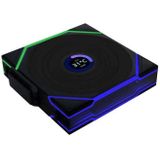 Lian Li - UNI FAN TL Wireless LCD Ventilator - 120mm - RGB - 3-pack - Zwart