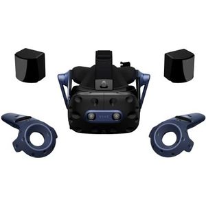 HTC VIVE PRO 2 Full Kit Virtual Reality Bril Zwart (mat - Zwart/Blauw Incl. Controlle - Met Headset