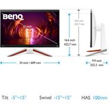 BenQ 9H.LKTLA.TBE computer monitor 68,6 cm (27") 3840 x 2160 Pixels 4K Ultra HD LED Zwart