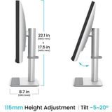 BenQ - MA270U - 27 Inch - 4K UHD Beeldscherm - P3 Kleurengamma - USB-C