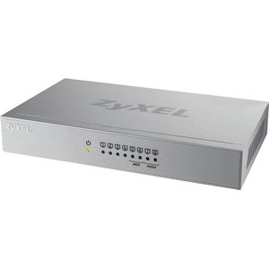 Zyxel 8-poorts Gigabit Ethernet-switch voor gaming en media, Levenslange garantie [GS108S]