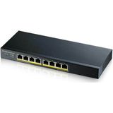 Zyxel GS1900-8HP Managed L2 Gigabit Ethernet (10/100/1000) Power over Ethernet (PoE) Zwart