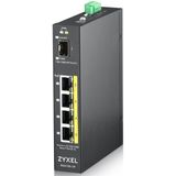 Zyxel RGS100-5P Unmanaged L2 Gigabit Ethernet (10/100/1000) Power over Ethernet (PoE) Zwart
