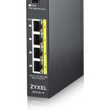 Zyxel RGS100-5P Unmanaged L2 Gigabit Ethernet (10/100/1000) Power over Ethernet (PoE) Zwart