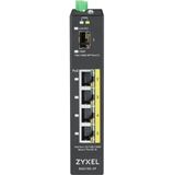 Zyxel RGS100-5P Unmanaged L2 Gigabit Ethernet (10/100/1000) Power over Ethernet (PoE) Zwart