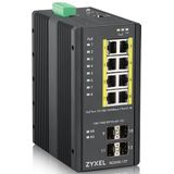 Zyxel RGS200-12P Managed L2 Gigabit Ethernet (10/100/1000) Power over Ethernet (PoE) Zwart