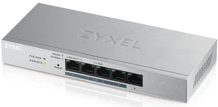 ZyXEL GS1200-5HPV2-EU0101F RJ-45 PoE Switch - 5 Poorten - Grijs