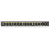 Zyxel GS1920-48HPV2 Managed Gigabit Ethernet (10/100/1000) Power over Ethernet (PoE) Zwart