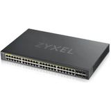 Zyxel GS1920-48HPV2 Managed Gigabit Ethernet (10/100/1000) Power over Ethernet (PoE) Zwart