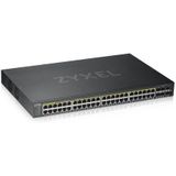 Zyxel GS1920-48HPV2 Managed Gigabit Ethernet (10/100/1000) Power over Ethernet (PoE) Zwart
