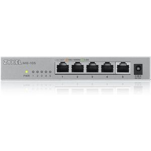 Zyxel - MG-105 - 5-Poort 2.5G Multi-Gigabit Unmanaged Switch - Thuis Entertainment - SOHO Netwerk