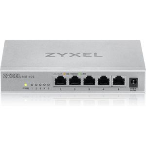 Zyxel - MG-105 - 5-Poort 2.5G Multi-Gigabit Unmanaged Switch - Thuis Entertainment - SOHO Netwerk