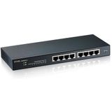 Zyxel - GS1900-8 - Managed L2 Gigabit Ethernet - Zwart - 8 Poorten