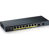 Zyxel GS1900-10HP Managed L2 Gigabit Ethernet (10/100/1000) Power over Ethernet (PoE) Zwart