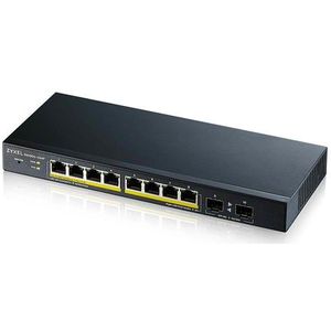 Zyxel GS1900-10HP Managed L2 Gigabit Ethernet (10/100/1000) Power over Ethernet (PoE) Zwart