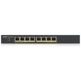 Zyxel GS1900-8HP v3 PoE Managed L2 Gigabit Ethernet (10/100/1000) Power over Ethernet (PoE) Zwart