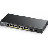 Zyxel GS1900-8HP v3 PoE Managed L2 Gigabit Ethernet (10/100/1000) Power over Ethernet (PoE) Zwart