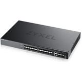 Zyxel - XGS2220-30F - Managed L3 Switch - Zwart - 24 SFP - 4 SFP+ - 2 10G Ethernet